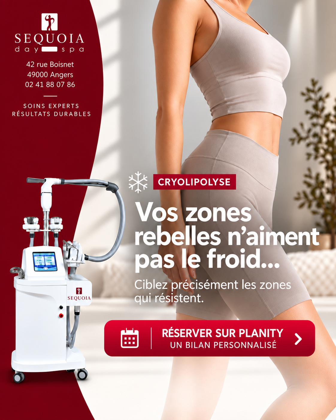 Sequoia Day Spa - Cryolipolyse, vos zones rebelles n'aiment pas le froid